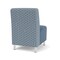 Lesro Siena Lounge Reception Armless Guest Chair, Brushed Steel, RS Rain Song Back, MD Titan Seat SN1102 - alternate 3